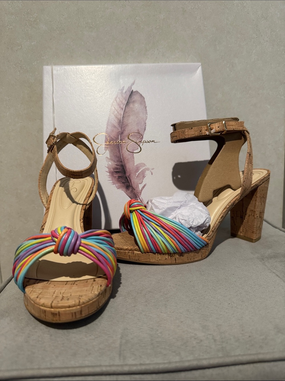 Jessica Simpson Darleena cork heels NEW
